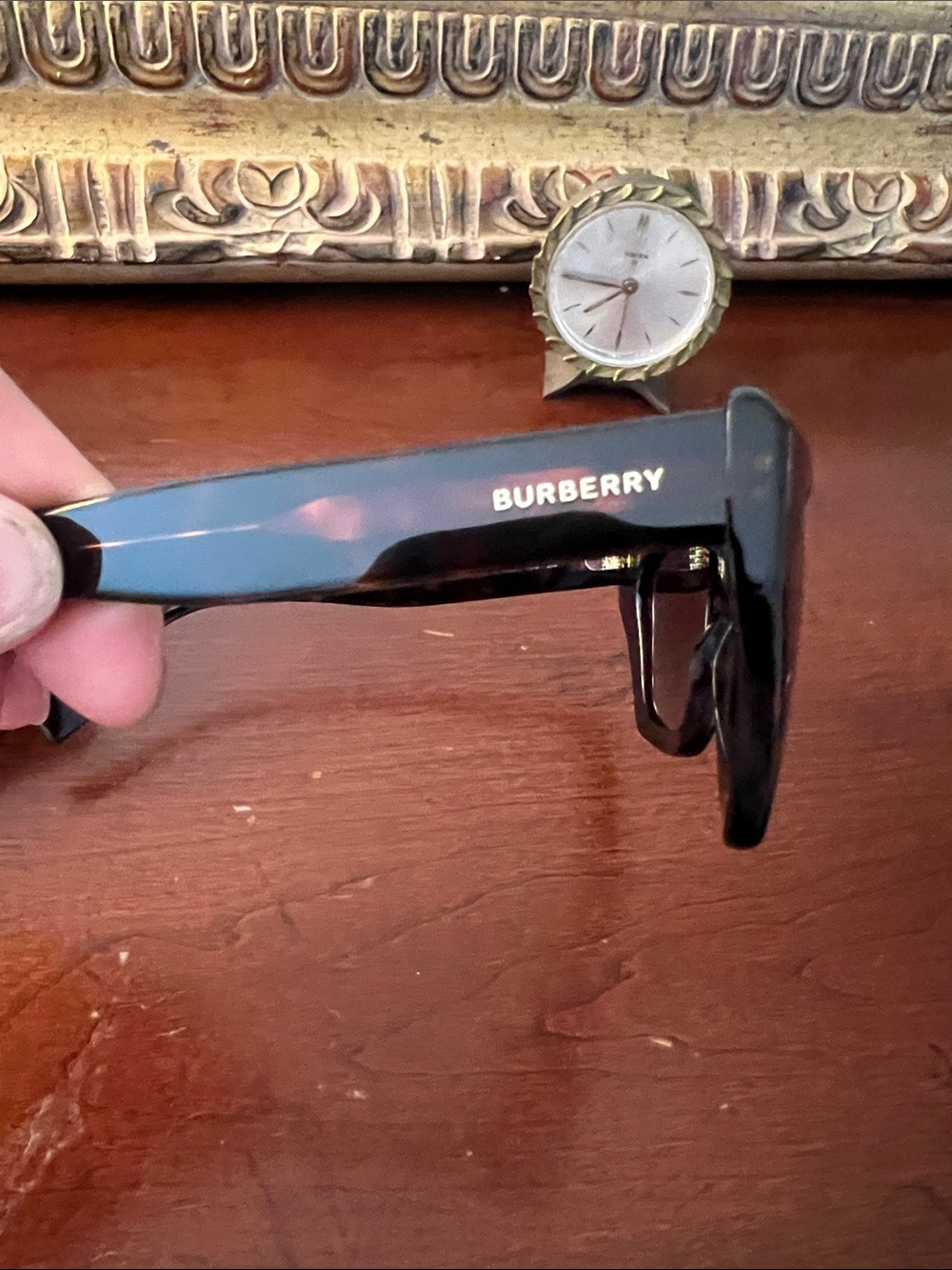 Burberry Black Cat-Eye Sunglasses with Brown Gradient Lenses - Picture 3 of 6